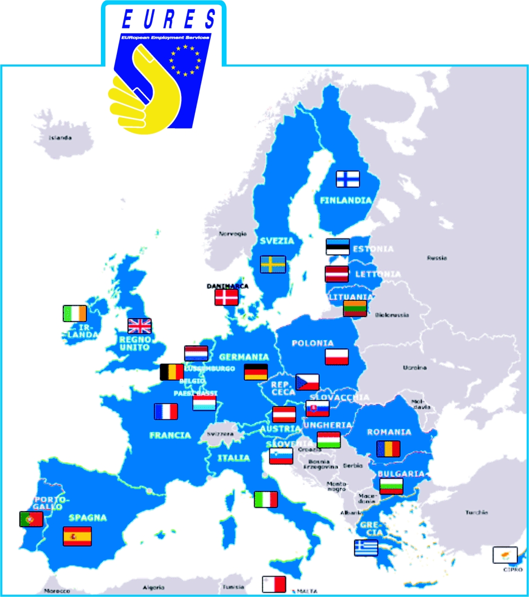 Cartina EURES - Mobilità europea