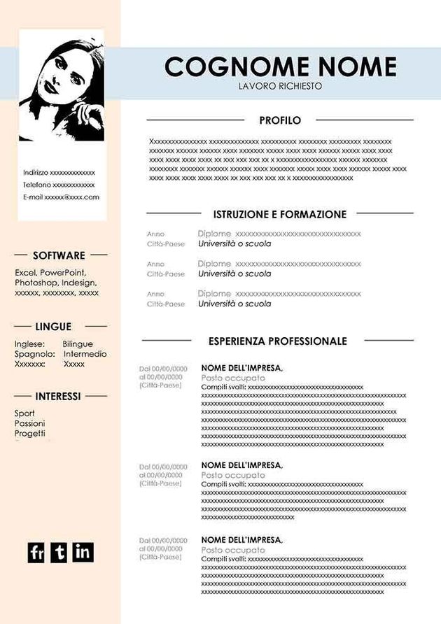 Modello di curriculum vitae